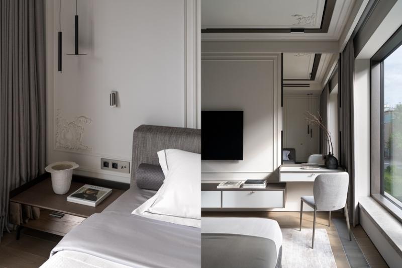 Интерьер в стиле московской неоклассики для большой семьи